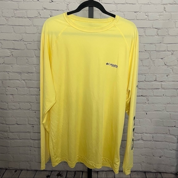 Columbia PFG Yellow Long Sleeve Shirt - Picture 1 of 5